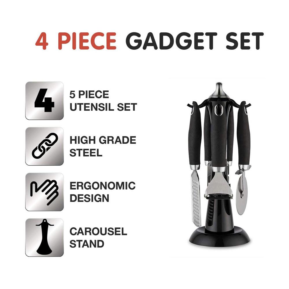 Morphy Richards Dune 4 Piece Gadget Set With Carousel Stand - Black Secondary image