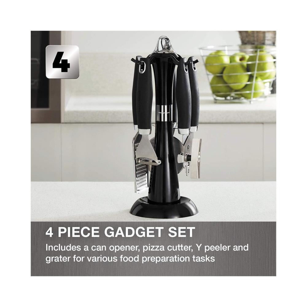 Morphy Richards Dune 4 Piece Gadget Set With Carousel Stand - Black