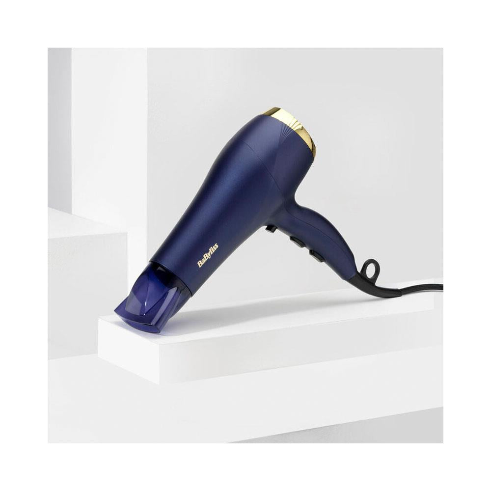 BaByliss Midnight Luxe Hair Dryer 2300W 3 Heat And 2 Speed Settings - Blue