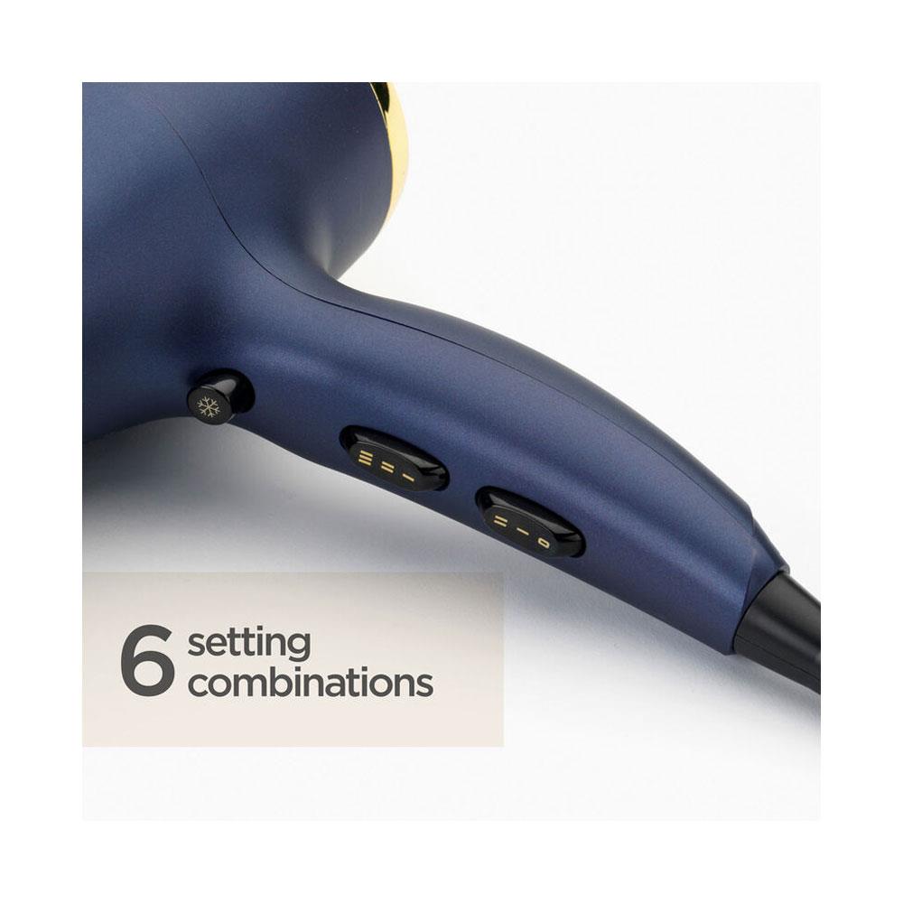 BaByliss Midnight Luxe Hair Dryer 2300W 3 Heat And 2 Speed Settings - Blue