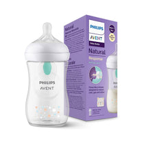 Philips Avent Natural Response Baby Bottle 260ml With AirFree Vent 1 Months+ - Bear
