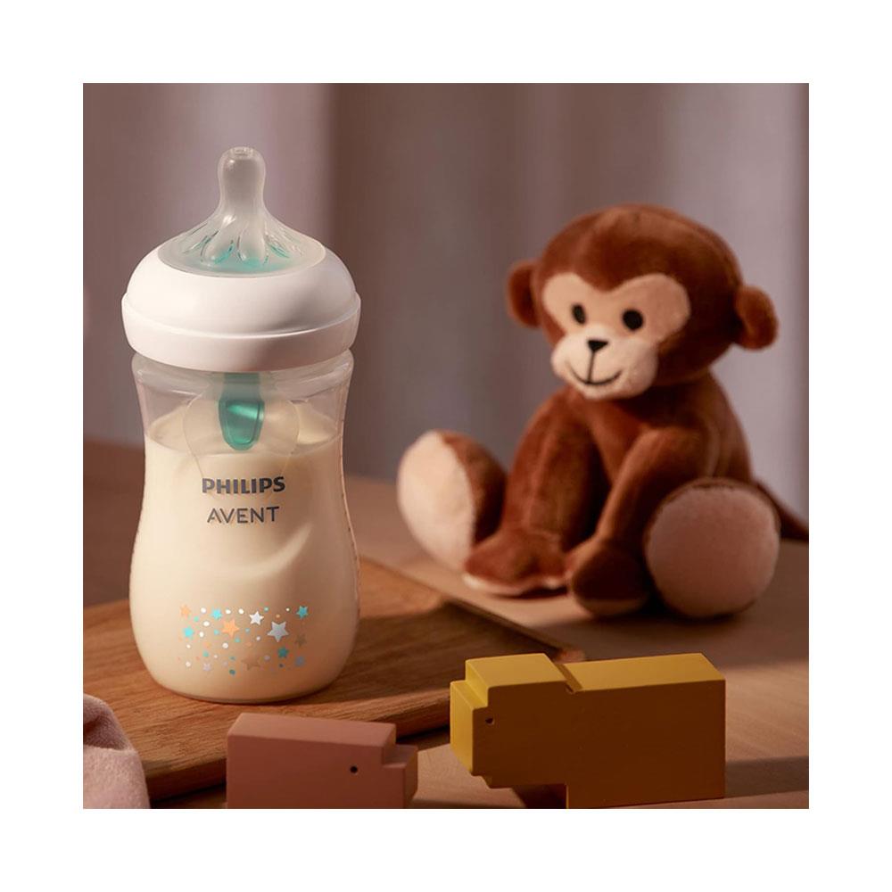Philips Avent Natural Response Baby Bottle 260ml With AirFree Vent 1 Months+ - Bear