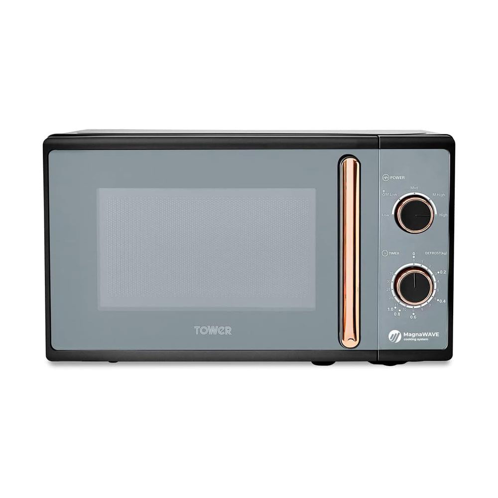 Tower Cavaletto Manual Microwave With 5 Power Levels 800W 20 Litre - Black & Rose Gold Main image
