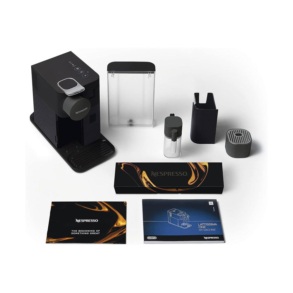Delonghi Nespresso Latissima One Pod Coffee Machine With Milk Frother 1450W 1 Litres - Black