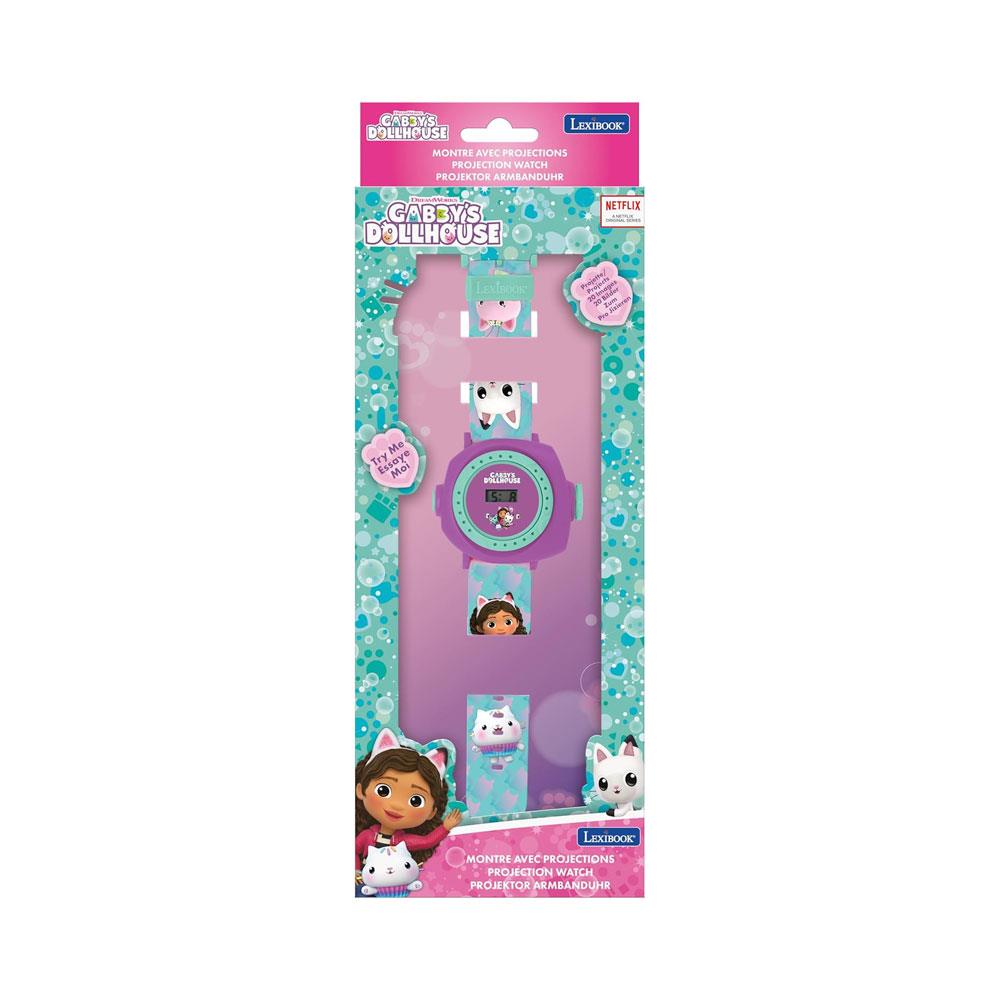 Lexibook Gabby's Dollhouse Children's Projection Watch With 20 Images - Blue/Purple