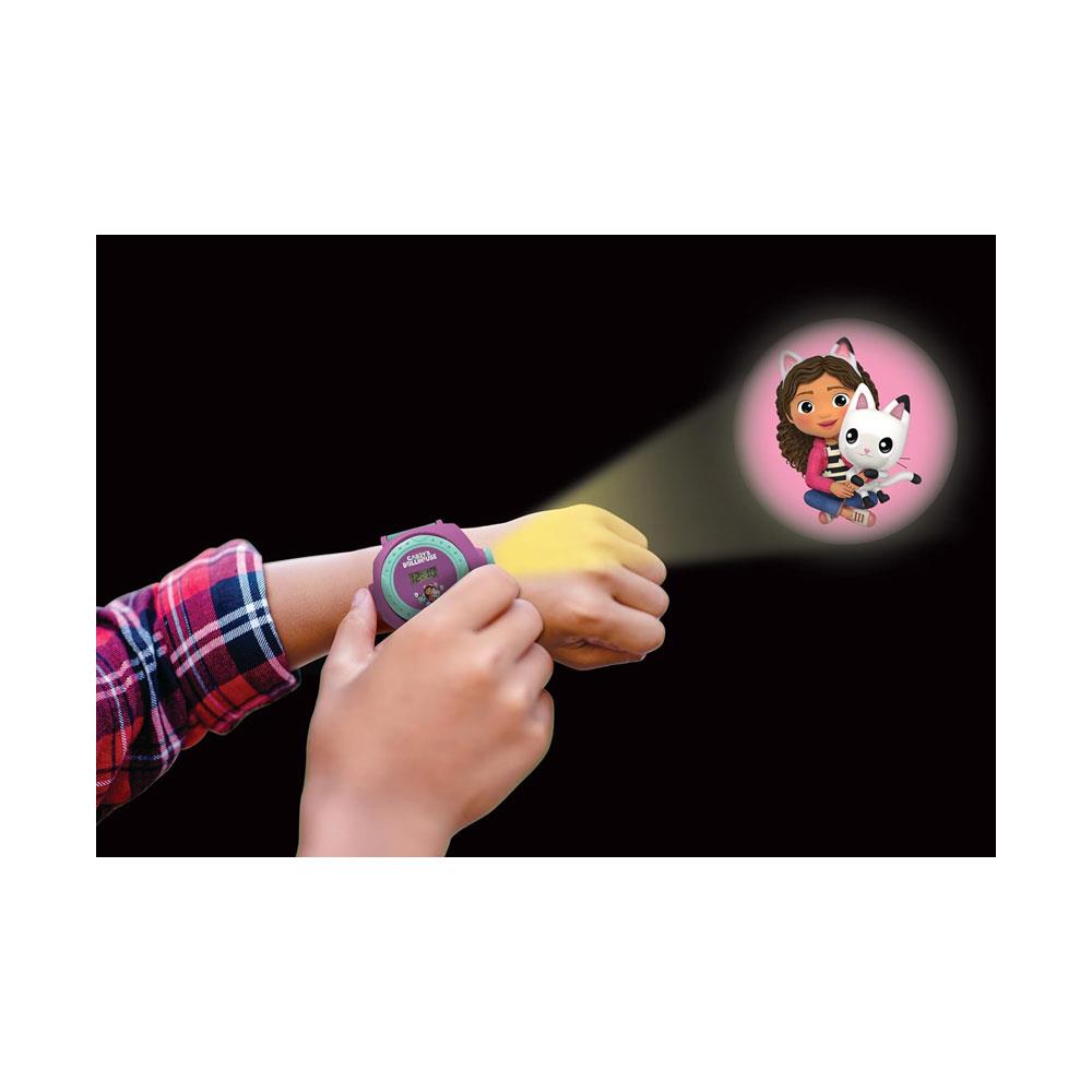 Lexibook Gabby's Dollhouse Children's Projection Watch With 20 Images - Blue/Purple