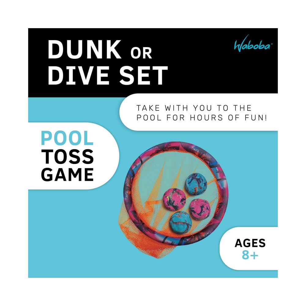 Waboba Dunk or Dive Pool Toy Toss Game Floating Ring Net & Dive Ball Set - Multicolour Secondary image