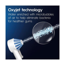 Oral-B Oral Health Center Irrigator Water Flosser 1 Oxyjet Nozzle 1 Water Jet Nozzle 1 iO4 Electric Toothbrush & 2 Heads - White