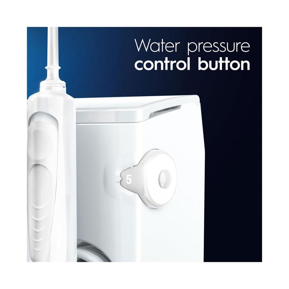Oral-B Oral Health Center Irrigator Water Flosser 1 Oxyjet Nozzle 1 Water Jet Nozzle 1 iO4 Electric Toothbrush & 2 Heads - White