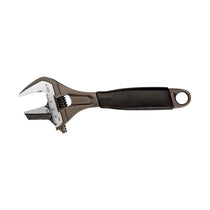 Bahco ERGO Central Nut Reversible Extra Wide Opening Jaw Adjustable Wrenches With Rubber Handle - Black