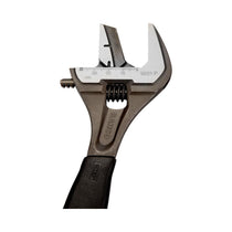 Bahco ERGO Central Nut Reversible Extra Wide Opening Jaw Adjustable Wrenches With Rubber Handle - Black