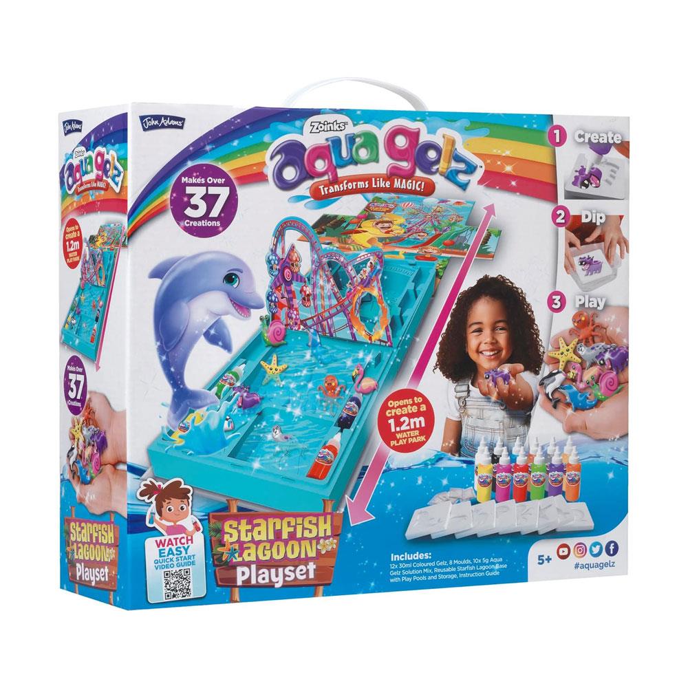 John Adams Aqua Gelz Starfish Lagoon Mega Playset Transforms Like MAGIC - Multicolour