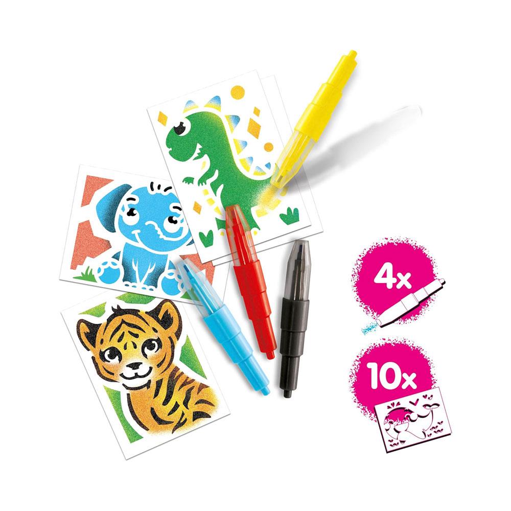 John Adams Blopens Animal Mini Kit Blow Airbrush Effects ! - Multicolour