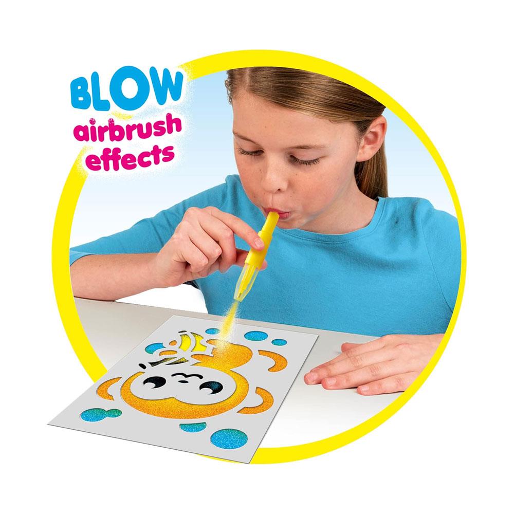 John Adams Blopens Animal Mini Kit Blow Airbrush Effects ! - Multicolour