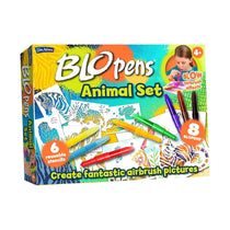 John Adams Blopens Animals Activity Set Create Fantastic Airbrush Pictures - Multicolour