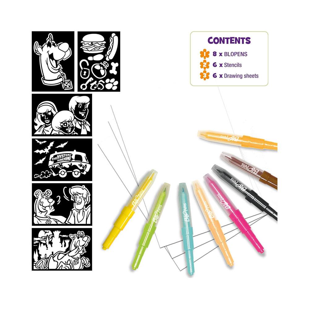 John Adams Blopens Scooby Doo Activity Set Blow Airbrush Effects ! - Multicolour