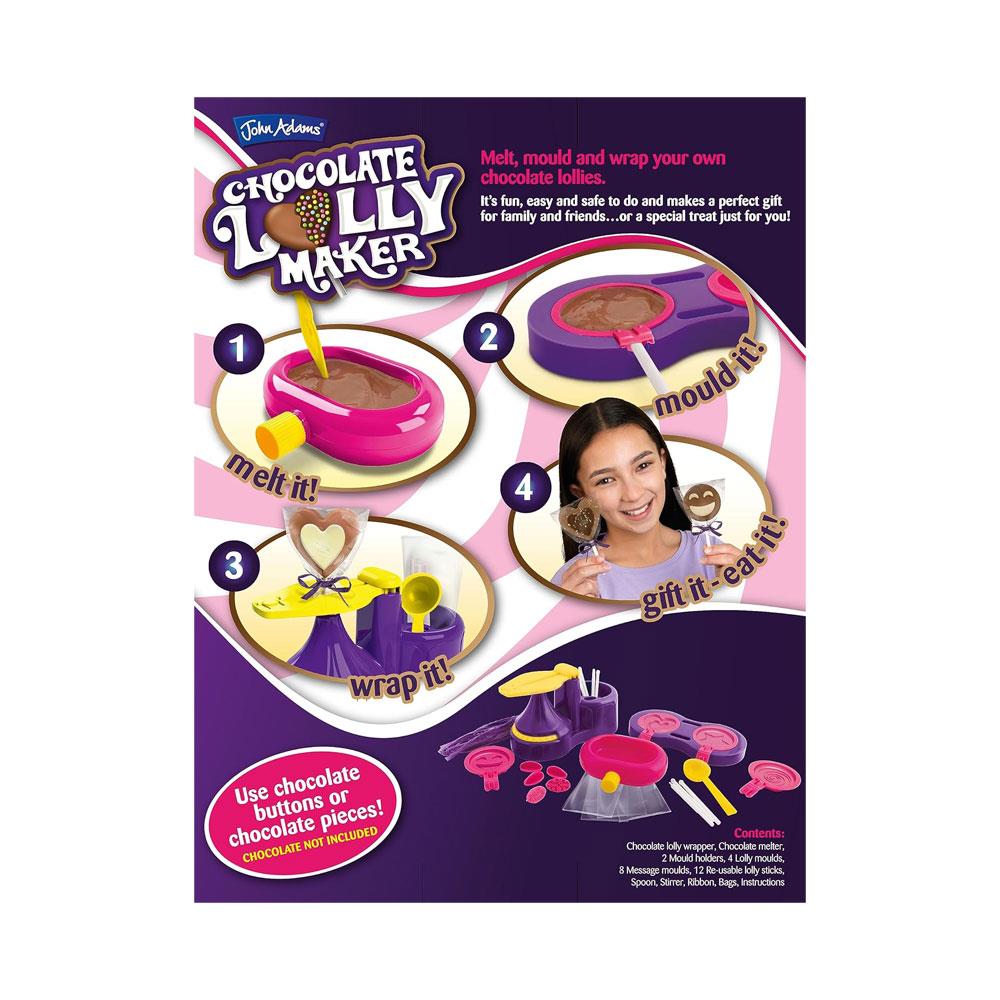 John Adams Chocolate Lolly Maker Melt Mould And Wrap Your Own Chocolate Lollies ! Chocolate Not Included - Multicolour