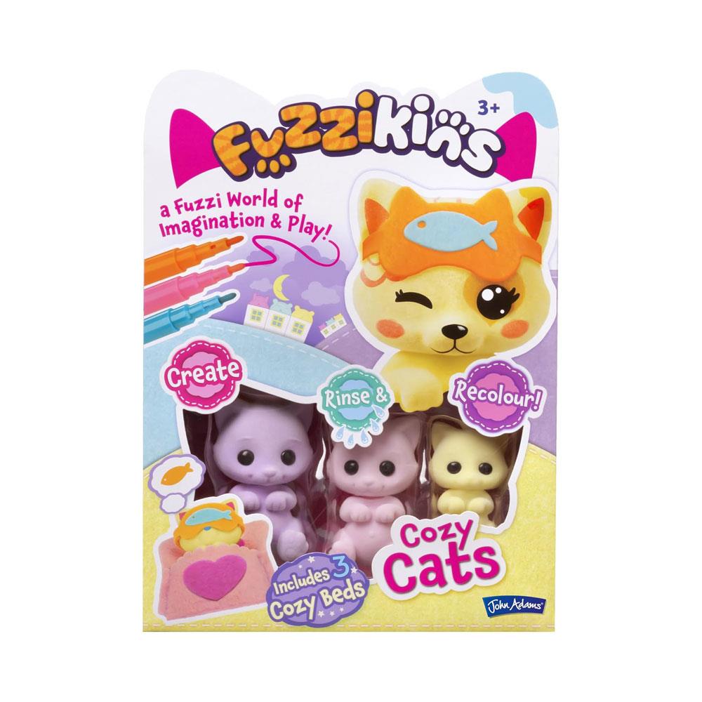 John Adams Fuzzikins Cozy Cats Doll Set - Multicolour