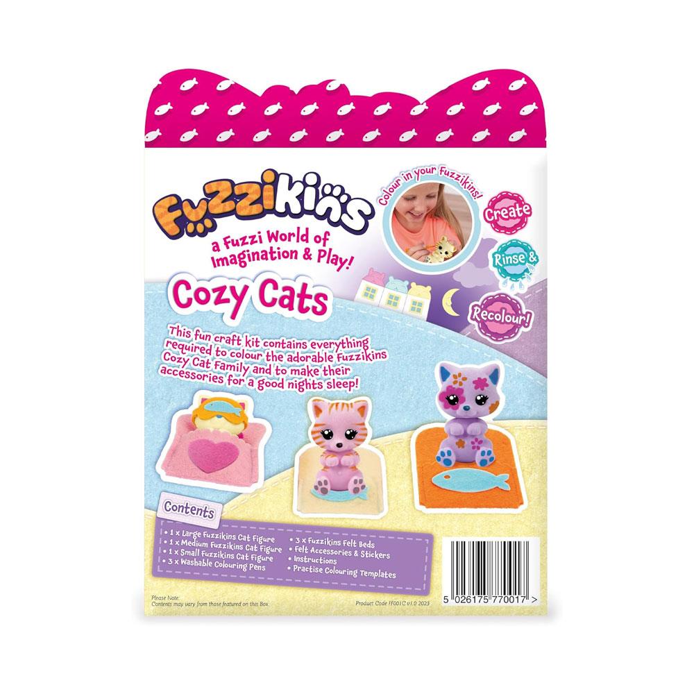 John Adams Fuzzikins Cozy Cats Doll Set - Multicolour