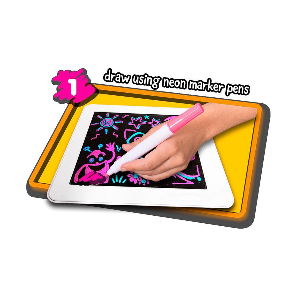 John Adams Glowpad Light-Up Drawing Pad Bring Your Pictures To Life ! - Multicolour