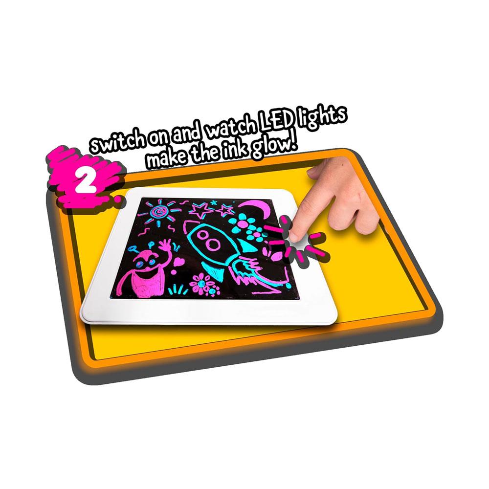John Adams Glowpad Light-Up Drawing Pad Bring Your Pictures To Life ! - Multicolour
