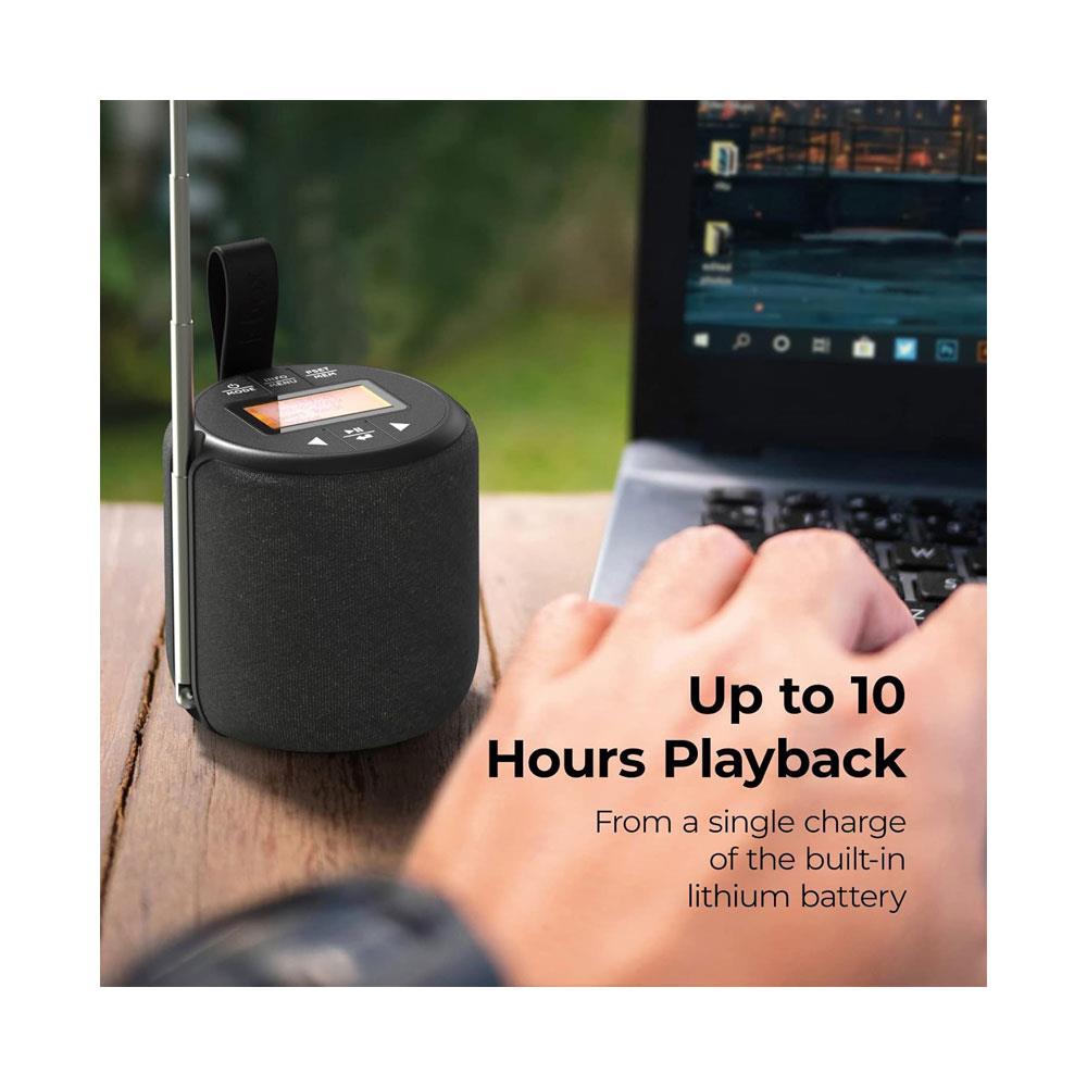 i-box Barrel Compact DAB/DAB+/FM Radio & Bluetooth Speaker - Black Secondary image