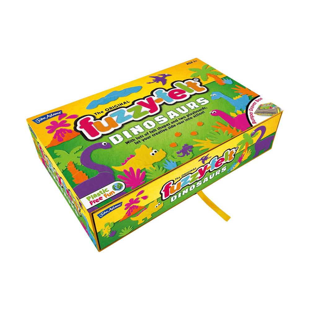 John Adams The Original Fuzzy Felt Dinosaur Set - Multicolour