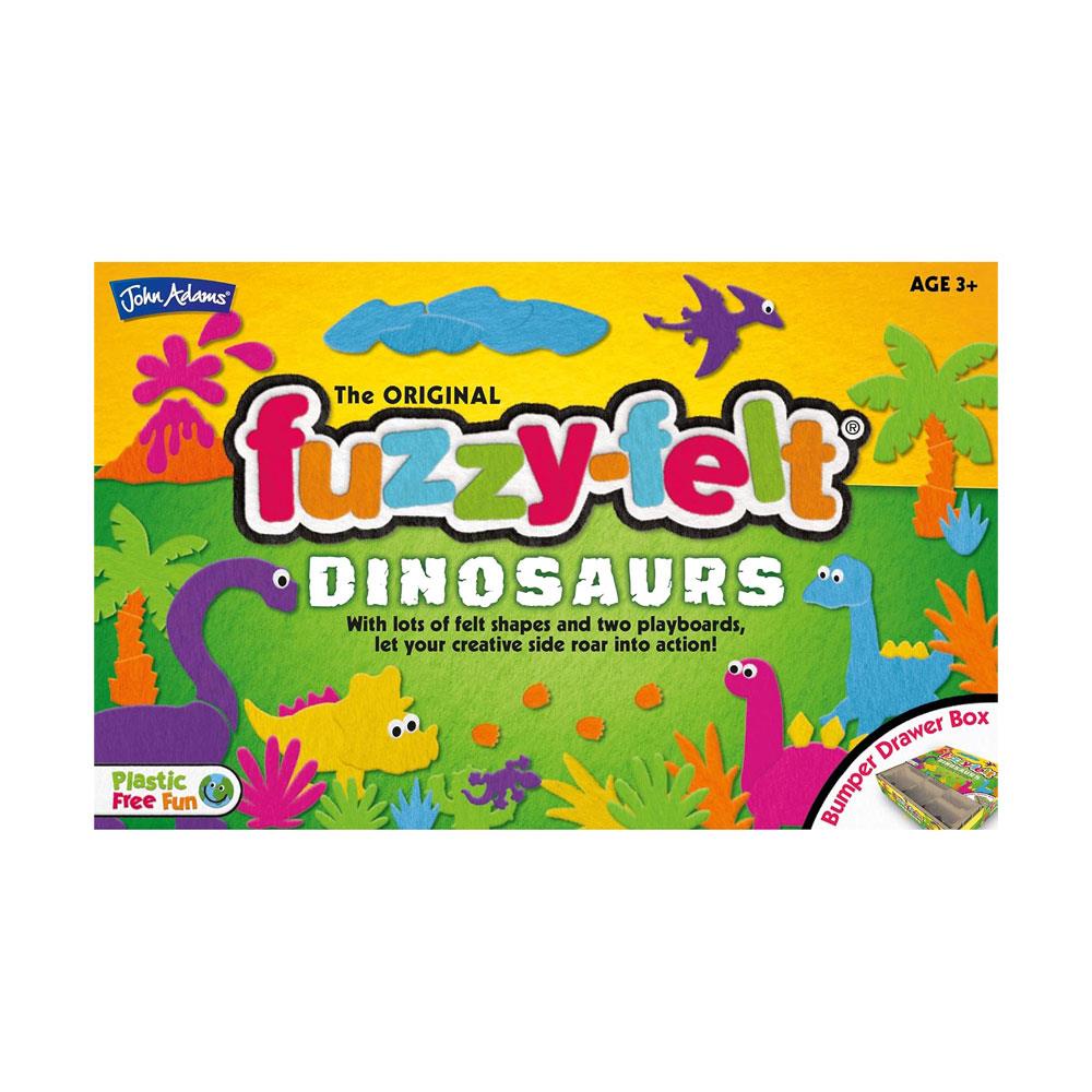 John Adams The Original Fuzzy Felt Dinosaur Set - Multicolour