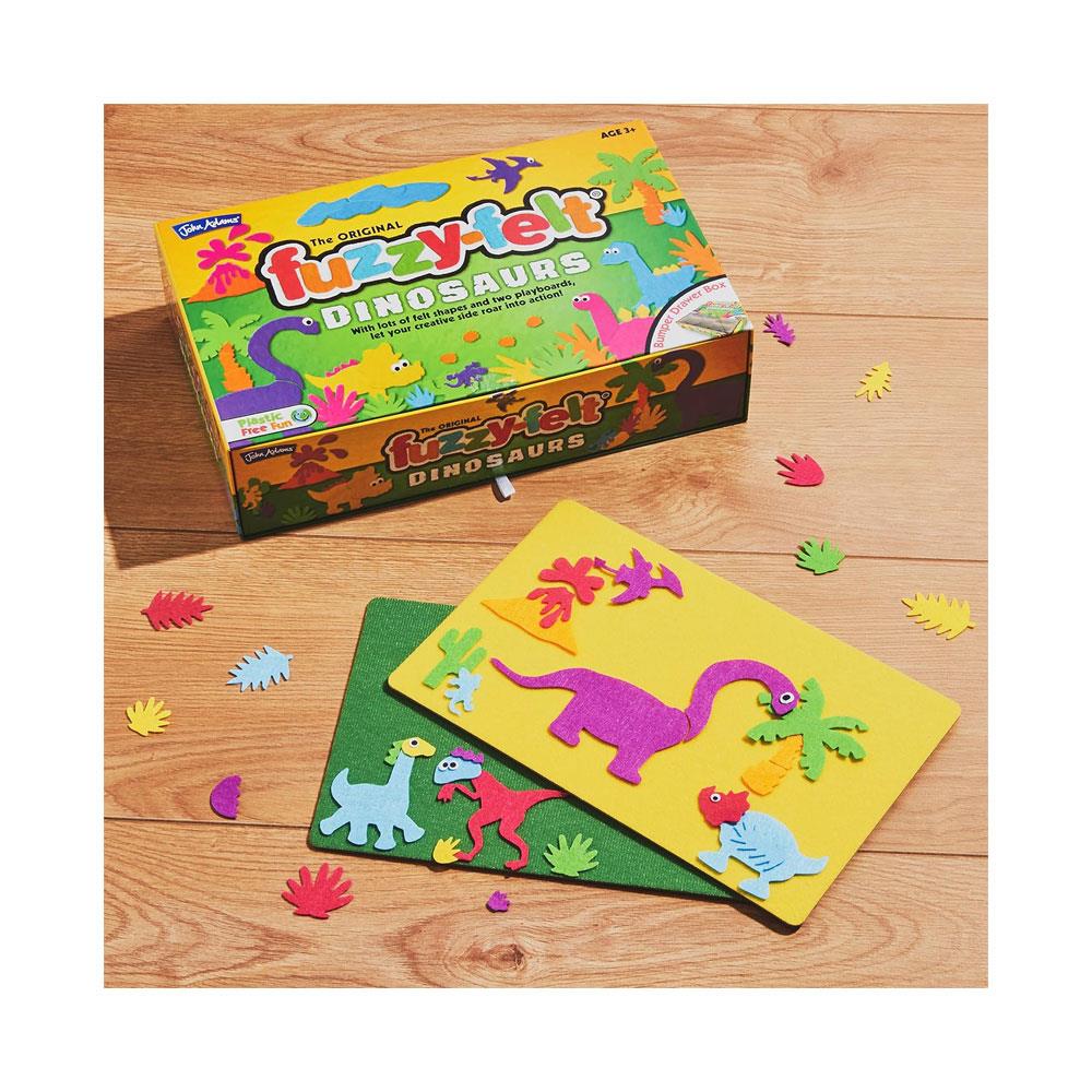 John Adams The Original Fuzzy Felt Dinosaur Set - Multicolour