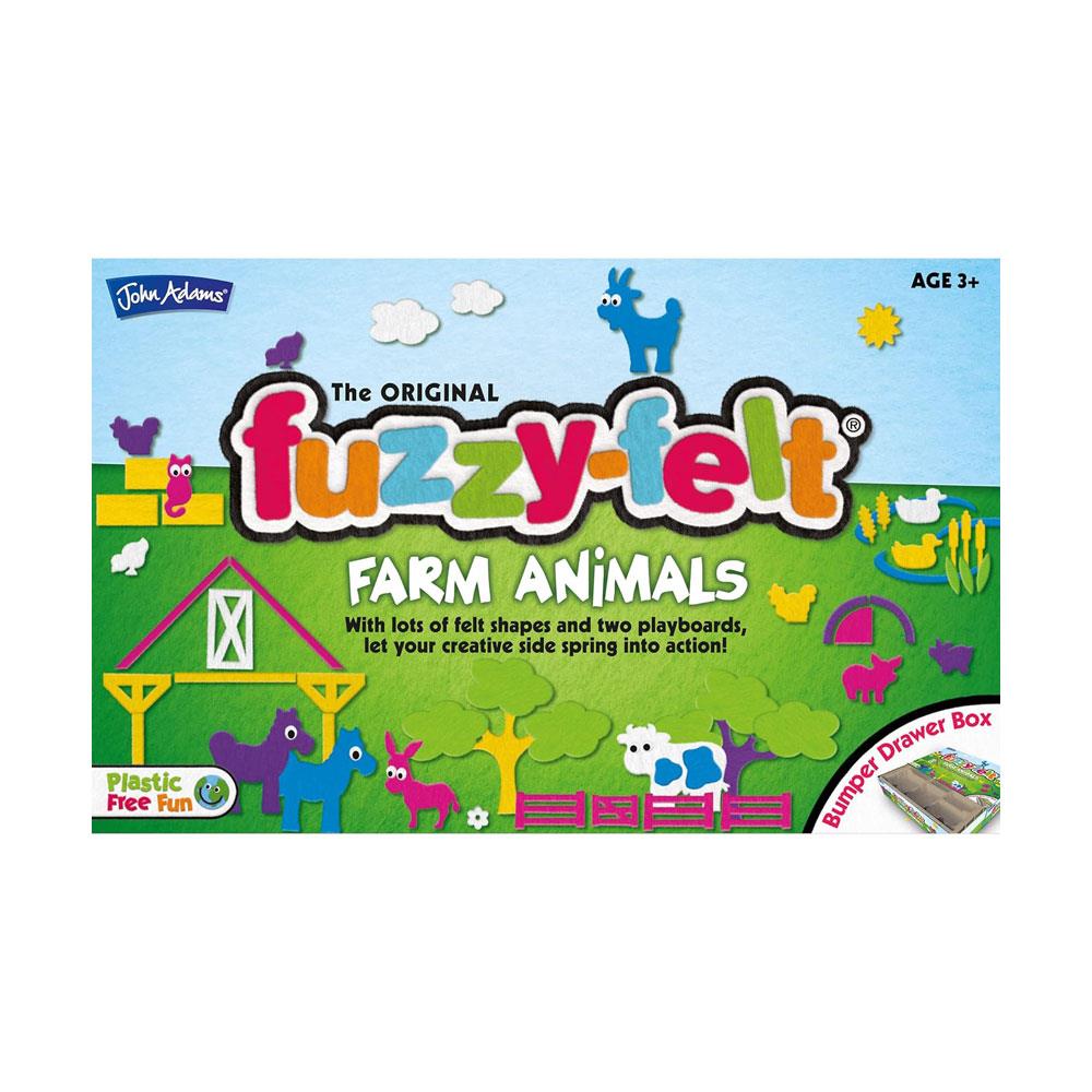 John Adams The Original Fuzzy Felt Farm Animals - Multicolour