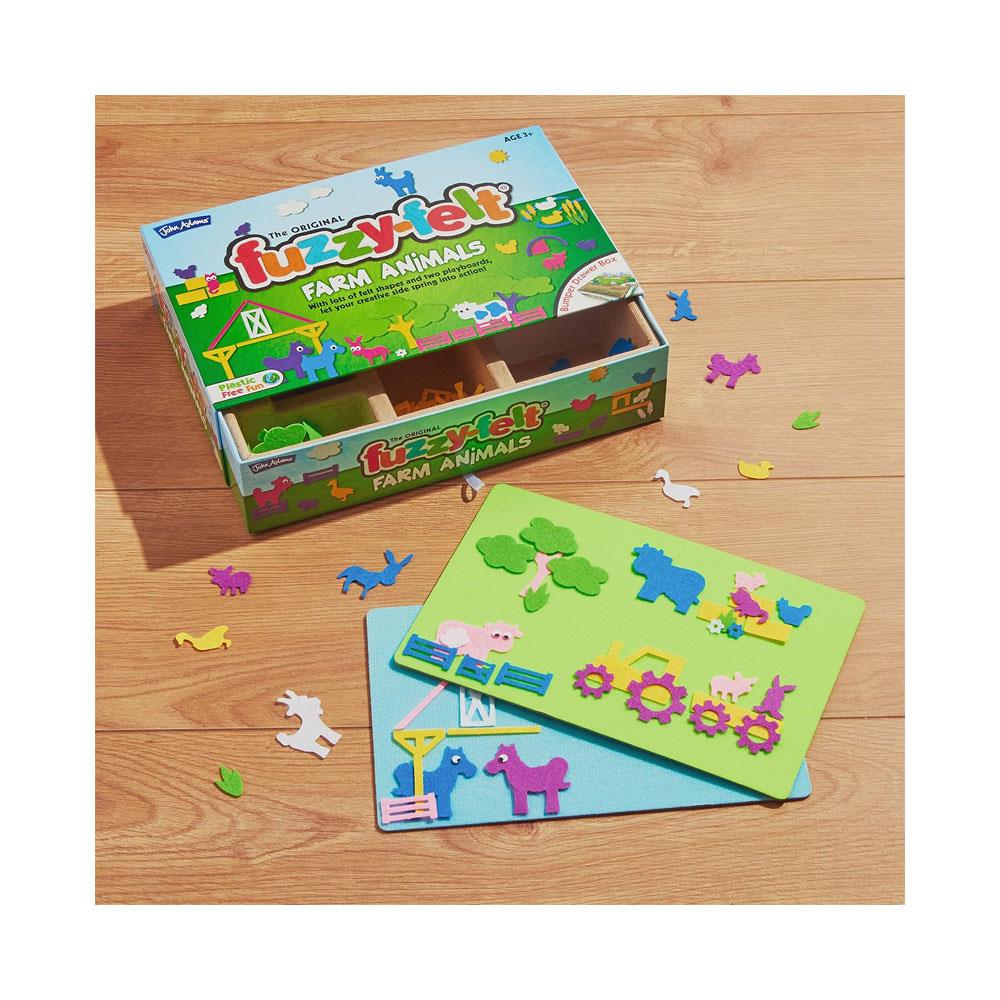 John Adams The Original Fuzzy Felt Farm Animals - Multicolour