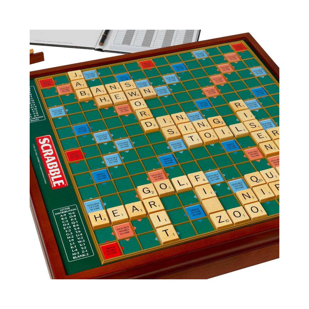 John Adams Tinderbox Games Scrabble Prestige Edition Board Game The Ultimate Gift of Words - Multicolour