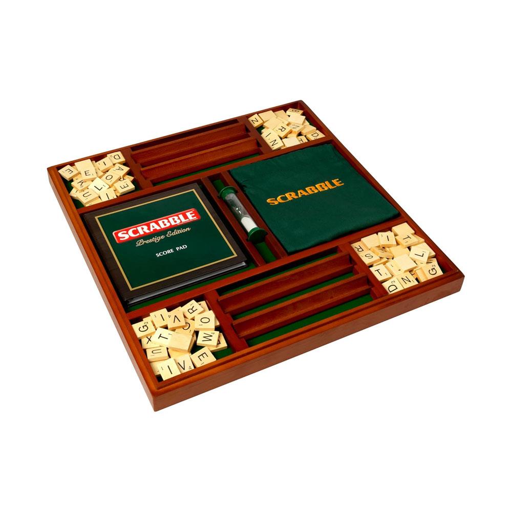 John Adams Tinderbox Games Scrabble Prestige Edition Board Game The Ultimate Gift of Words - Multicolour