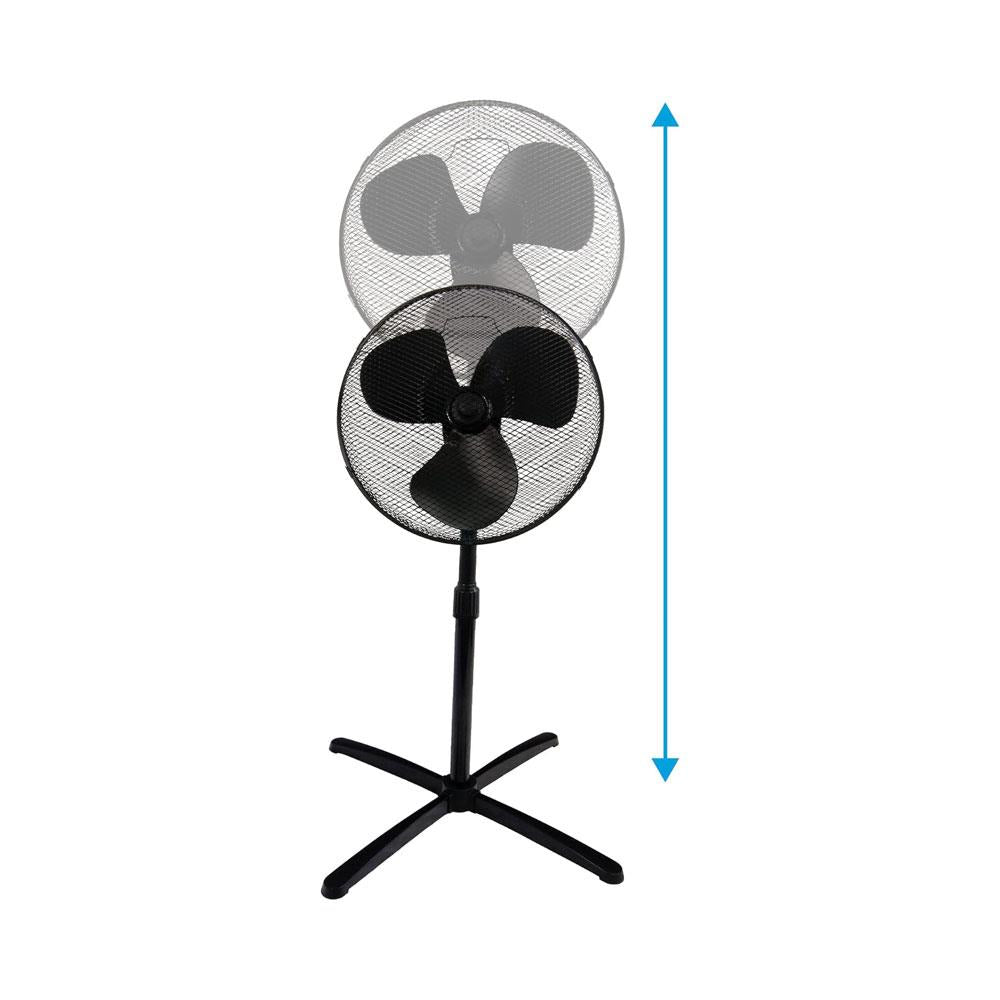 Igenix 16 Inch Pedestal Fan Oscillation Function Adjustable Tilt Angle Height 3 Speed Settings 40 W - Black Secondary image