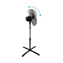 Igenix 16 Inch Pedestal Fan Oscillation Function Adjustable Tilt Angle Height 3 Speed Settings 40 W - Black