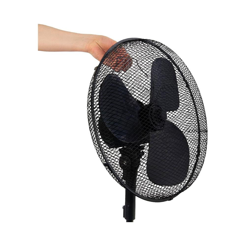 Igenix 16 Inch Pedestal Fan Oscillation Function Adjustable Tilt Angle Height 3 Speed Settings 40 W - Black