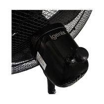 Igenix 16 Inch Pedestal Fan Oscillation Function Adjustable Tilt Angle Height 3 Speed Settings 40 W - Black