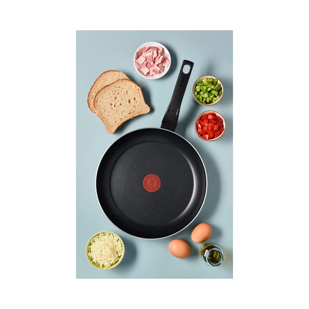 Tefal Simple Cook Frying Pan 24cm Aluminium Titanium Non-Stick Coating - Black