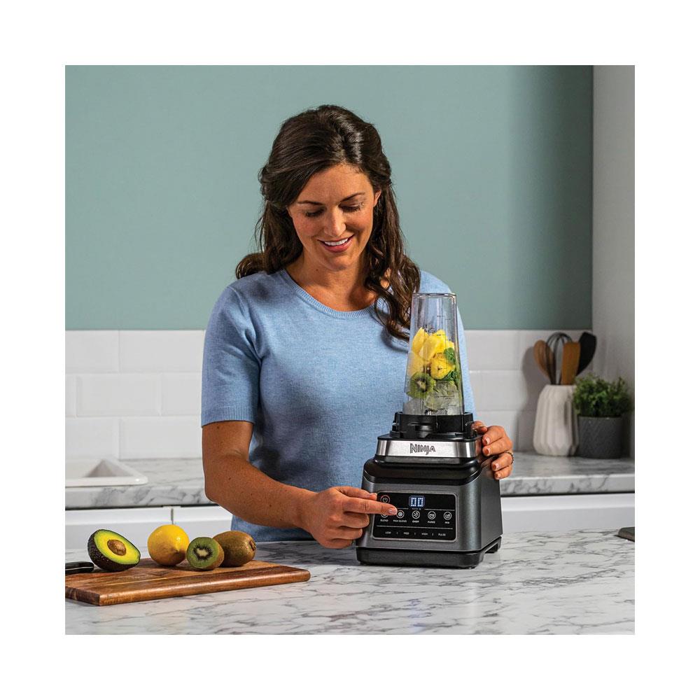 Ninja 3-In-1 Food Processor With Auto-IQ 5 Automatic Programs 1200W 2.1 Litres With 700ml Cup - Black & Silver