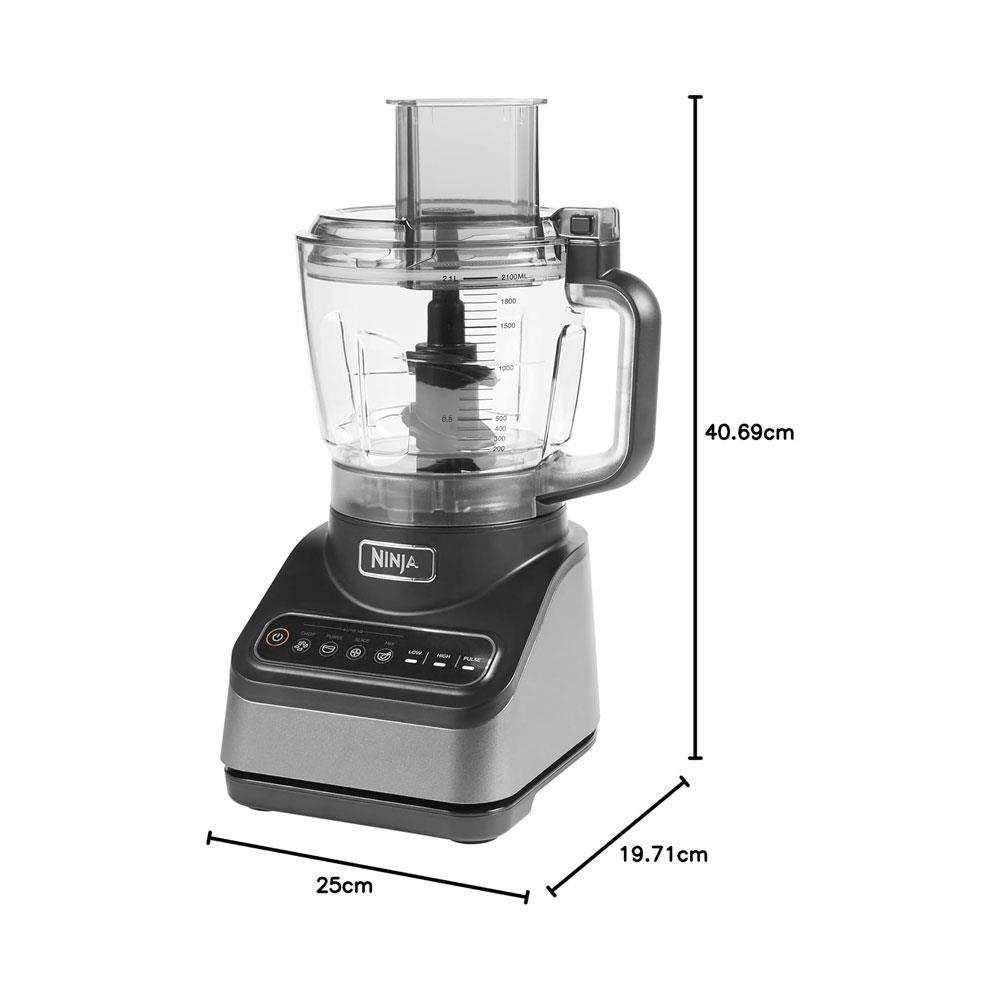 Ninja Food Processor With Auto-IQ 4 Automatic Programs 3 Manual Speeds 850W 2.1 Litres - Silver