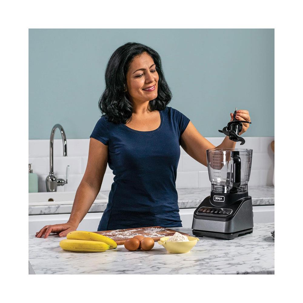 Ninja Food Processor With Auto-IQ 4 Automatic Programs 3 Manual Speeds 850W 2.1 Litres - Silver