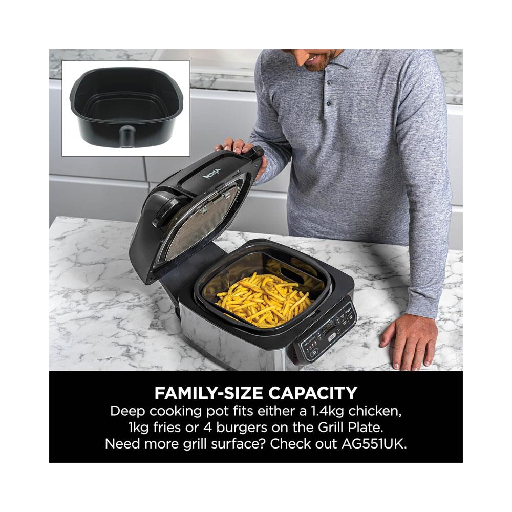 Ninja Foodi Health Grill & Air Fryer With Roast Bake & Dehydrate 1760W 5.7 Litres - Black
