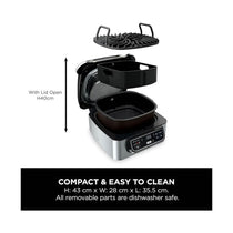 Ninja Foodi Health Grill & Air Fryer With Roast Bake & Dehydrate 1760W 5.7 Litres - Black