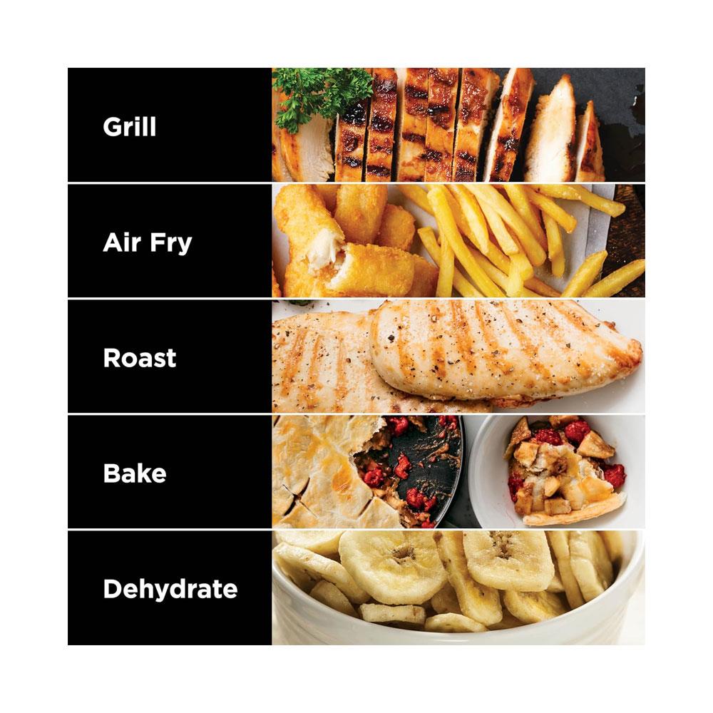 Ninja Foodi Health Grill & Air Fryer With Roast Bake & Dehydrate 1760W 5.7 Litres - Black