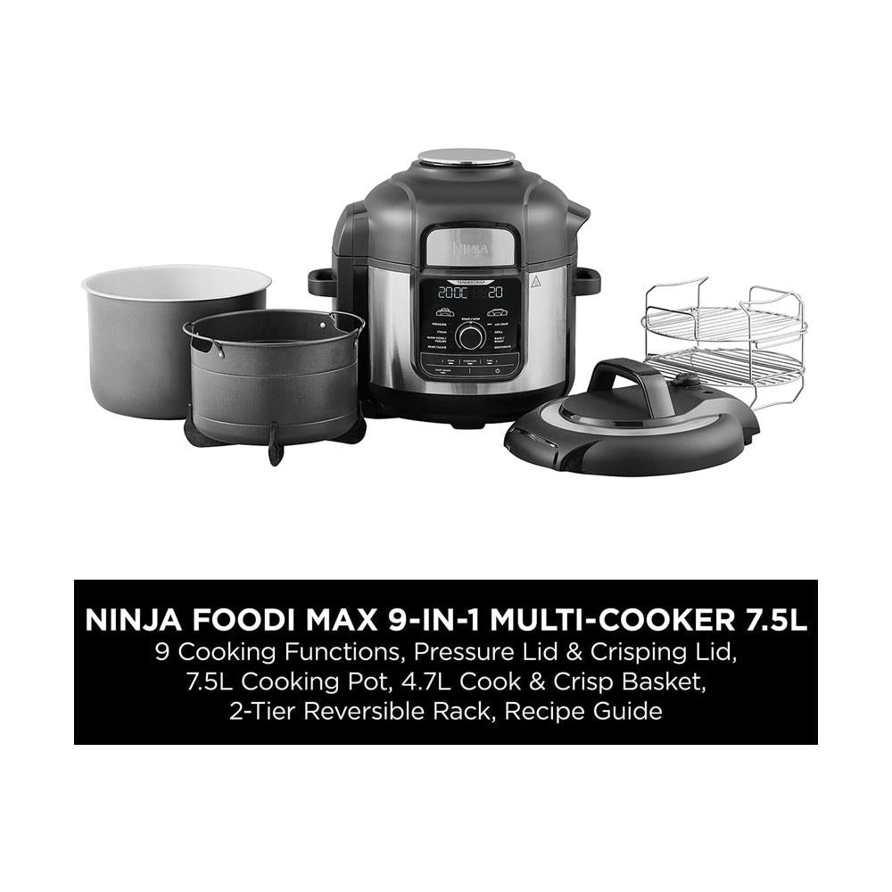 Ninja Foodi MAX 9-In-1 Multi-Cooker With 9 Cooking Functions Stainless Steel 1760W 7.5 Litres - Black Secondary image