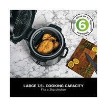 Ninja Foodi MAX 9-In-1 Multi-Cooker With 9 Cooking Functions Stainless Steel 1760W 7.5 Litres - Black