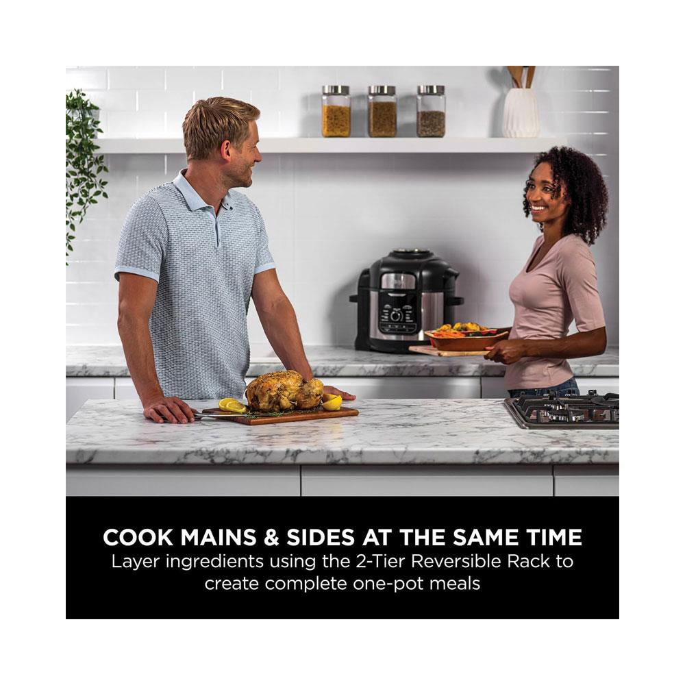 Ninja Foodi MAX 9-In-1 Multi-Cooker With 9 Cooking Functions Stainless Steel 1760W 7.5 Litres - Black