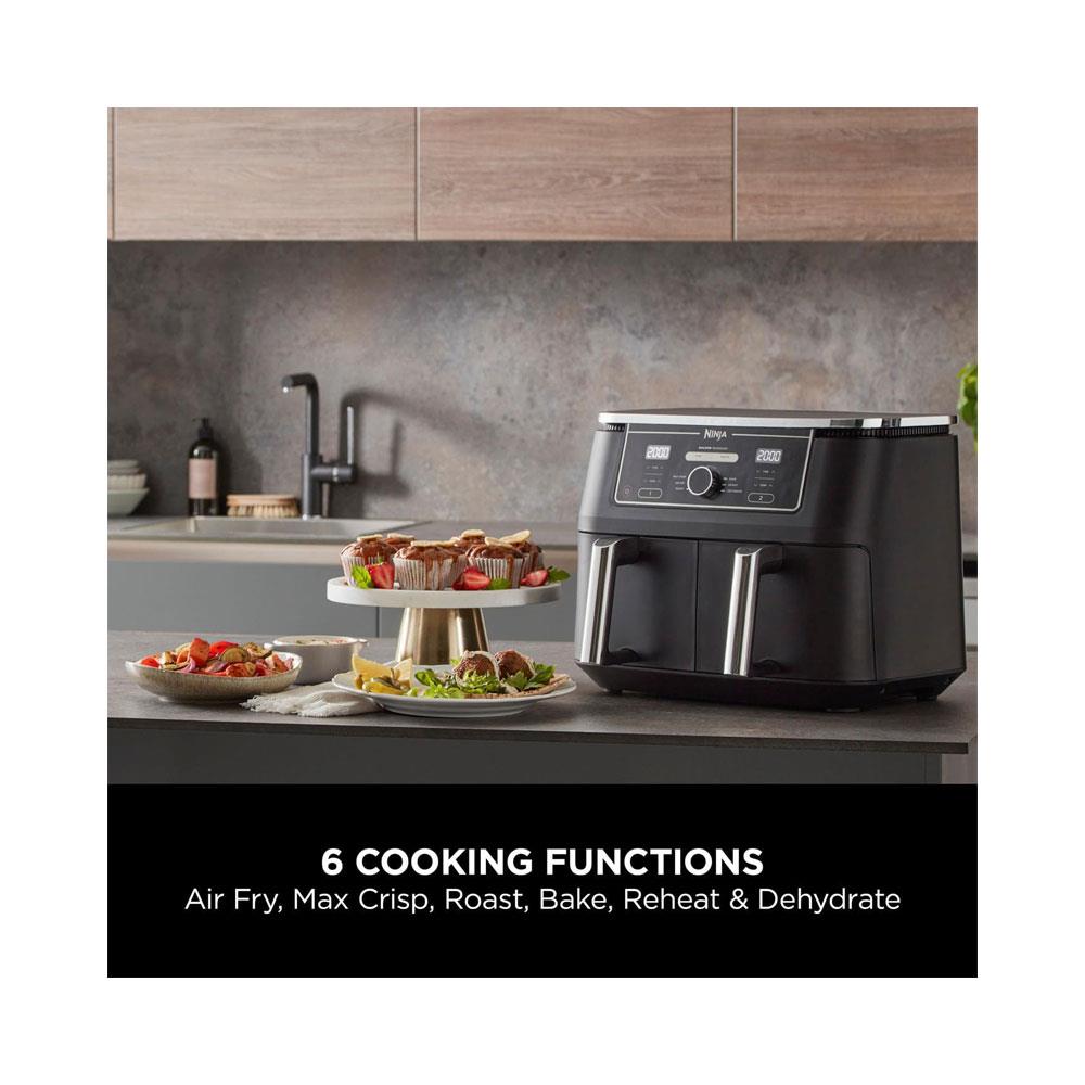 Ninja Foodi MAX Dual Zone Air Fryer Max Crisp Roast Bake Reheat And Dehydrate 2470W 9.5 Litres - Black Secondary image