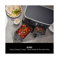 Ninja Foodi MAX Dual Zone Air Fryer Max Crisp Roast Bake Reheat And Dehydrate 2470W 9.5 Litres - Black