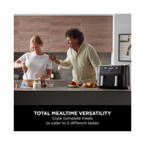 Ninja Foodi MAX Dual Zone Air Fryer Max Crisp Roast Bake Reheat And Dehydrate 2470W 9.5 Litres - Black